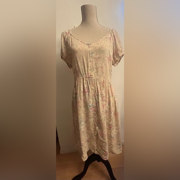 Nobo Floral Milk Maid Dress Large Puff Sleeves - Picture 1 of 5